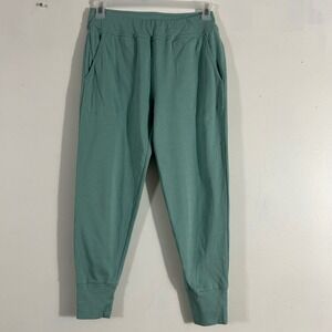 Leena & Lu Cotton Joggers Women Small Sage Green Tapered Sweatpants Loungewear